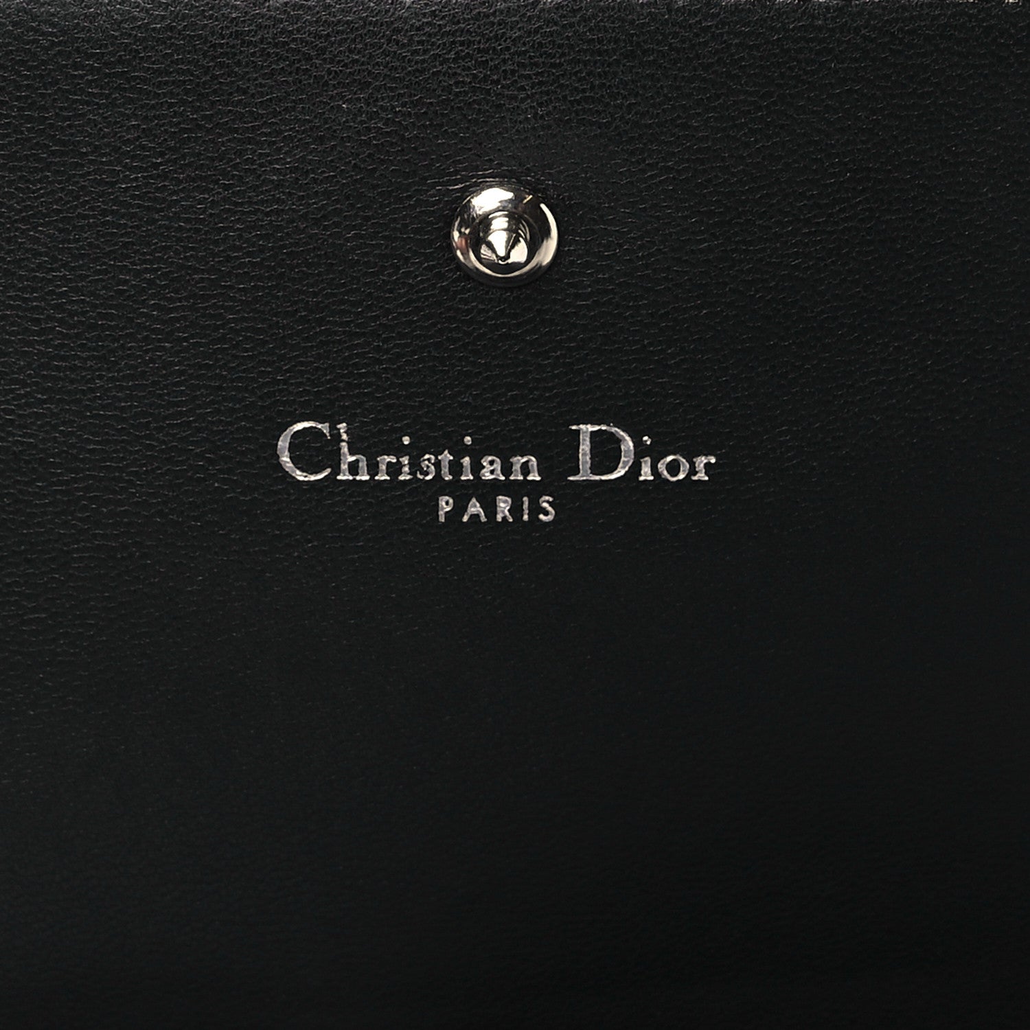 Christian Dior Metallic Lambskin Diorama Croisiere Chain Wallet Black 6 of 10