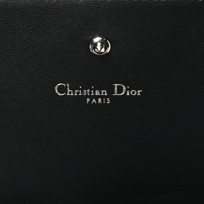 Christian Dior Metallic Lambskin Diorama Croisiere Chain Wallet Black 6 of 10