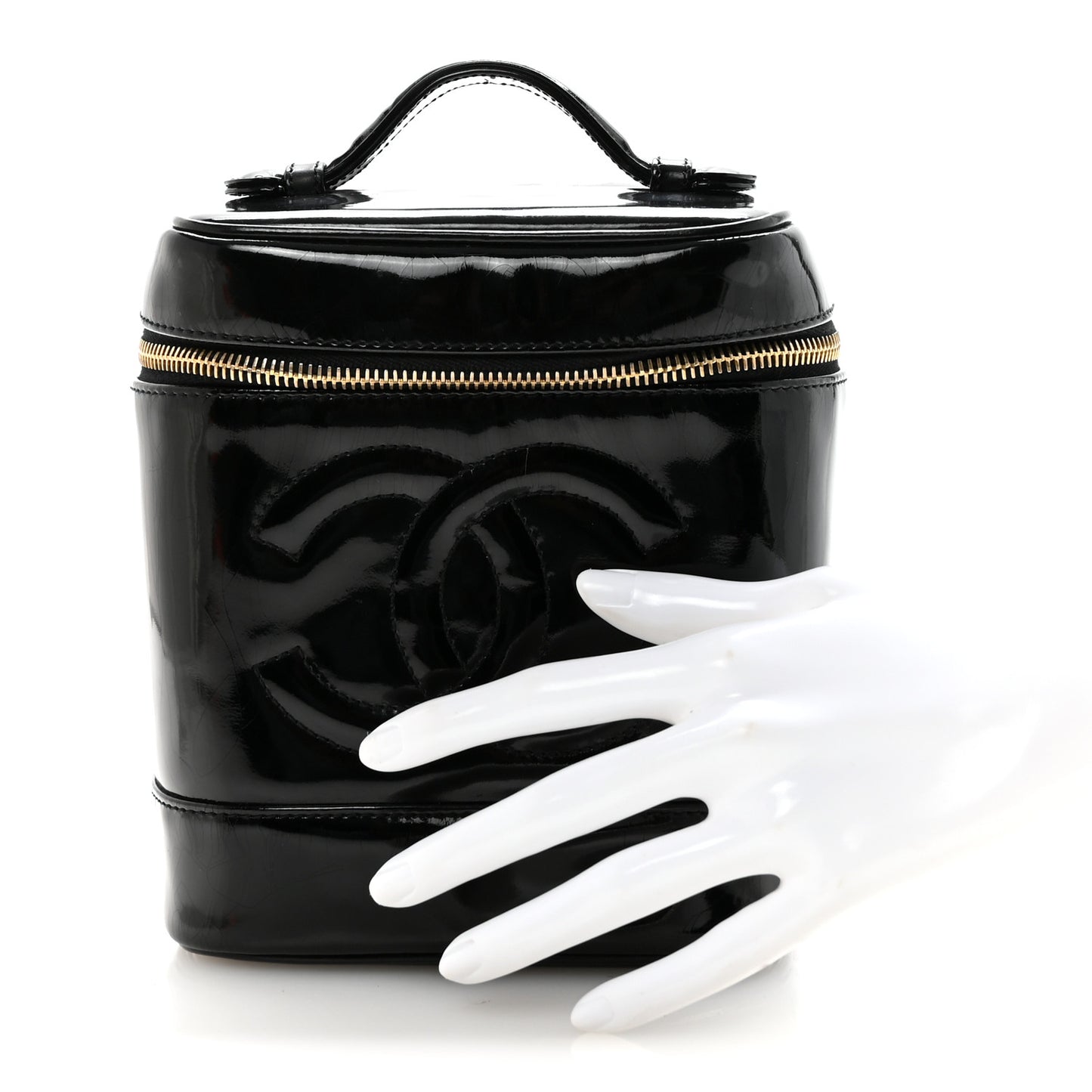 Patent Timeless Vanity Cosmetic Case Black