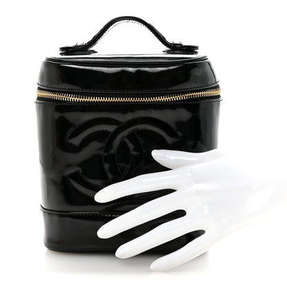 Chanel Patent Timeless Vanity Cosmetic Case Black 2 of 8