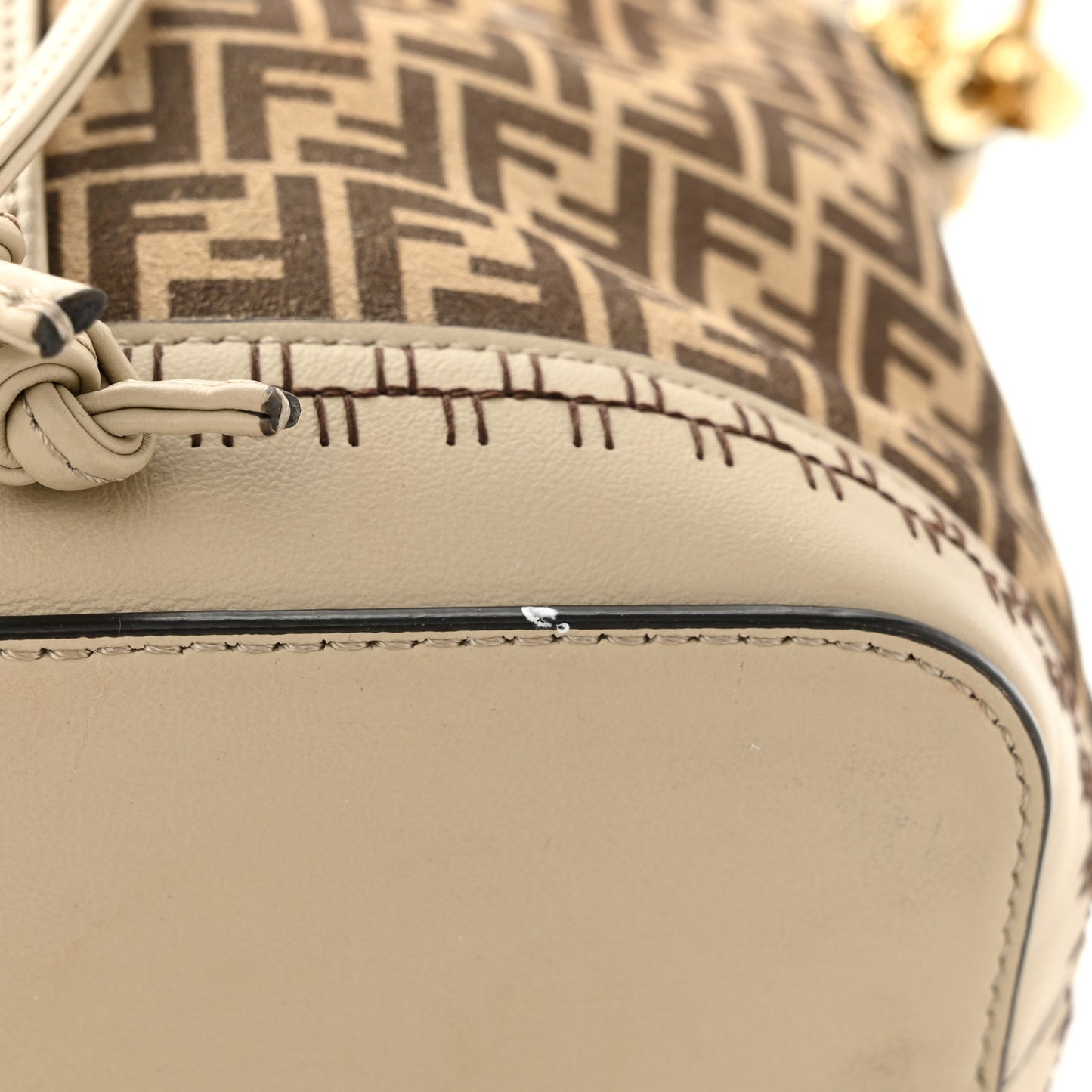 Suede Vitello Grace F is Fendi Micro FF Mini Mon Tresor Bucket Bag Nude Spring Maya