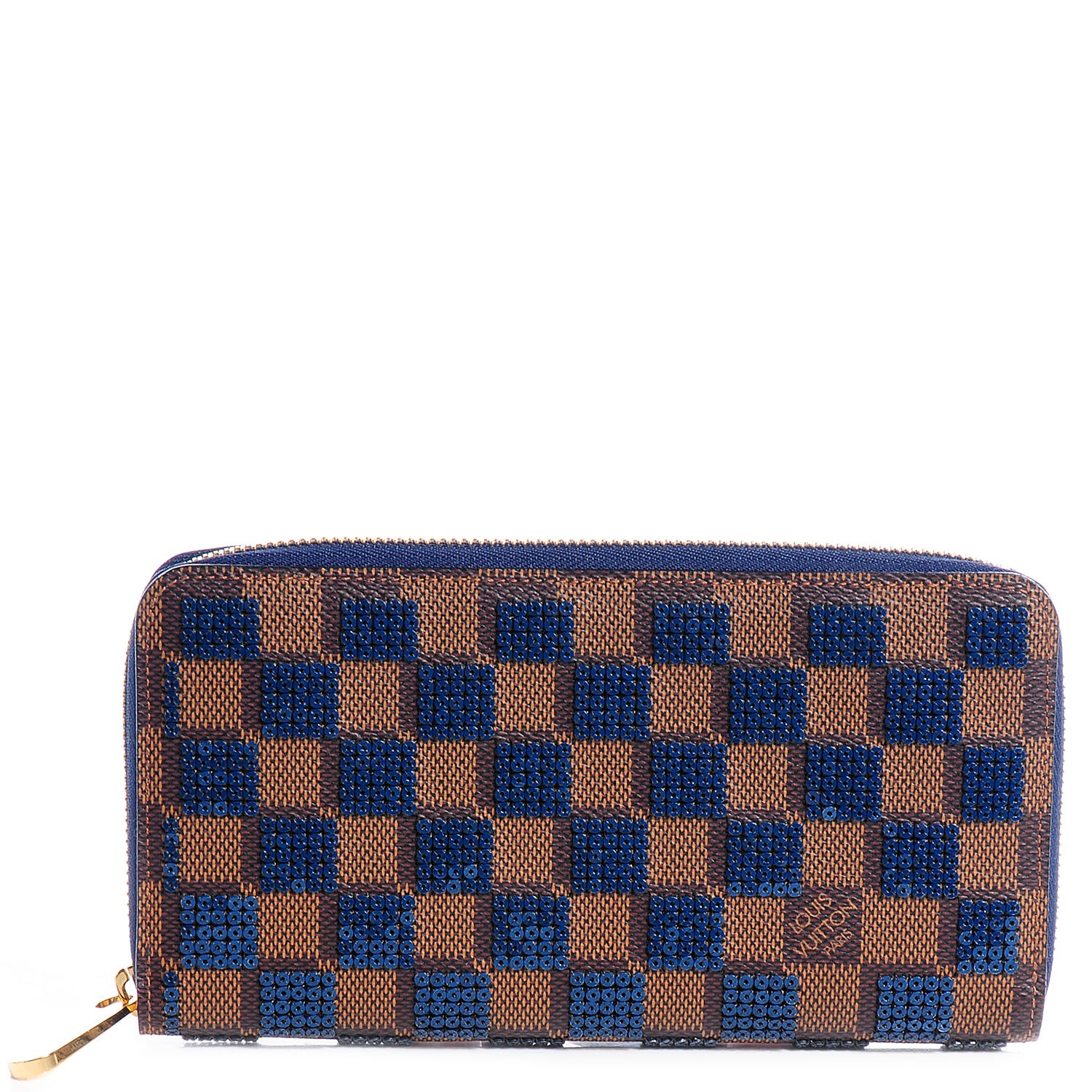 Louis Vuitton Damier Paillettes Zippy Wallet Blue 1 of 7