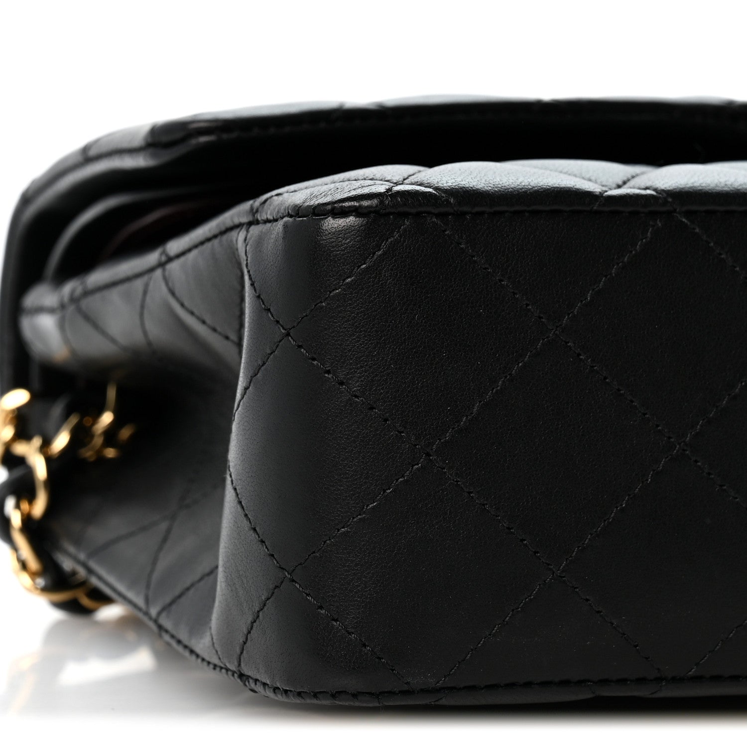 Chanel Lambskin Quilted Medium Double Flap Black 8 of 10
