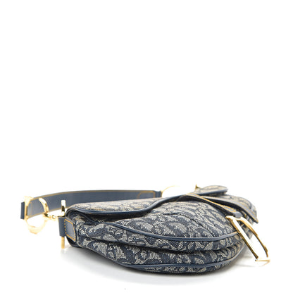 Christian Dior Monogram Saddle Bag Blue 3 of 13