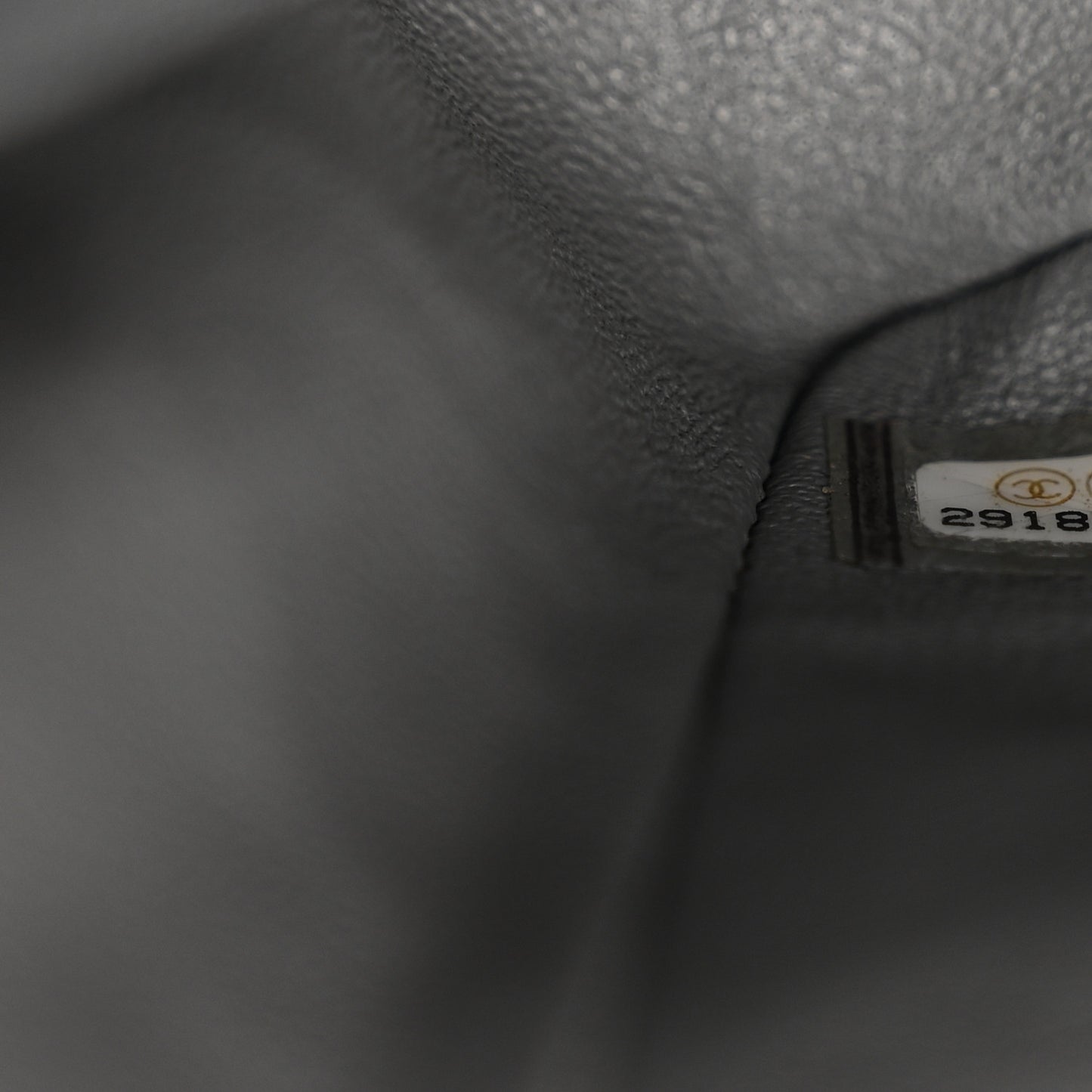 Caviar Quilted Medium Double Flap Grey