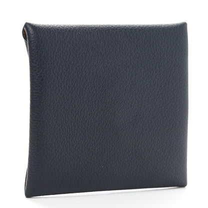 Hermes Evercolor Bastia Verso Coin Purse Bleu Nuit Sesame 3 of 9