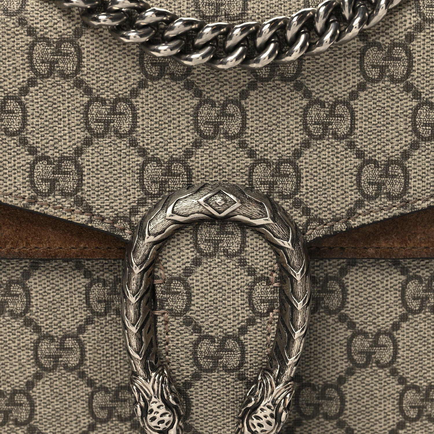 Gucci GG Supreme Monogram Mini Dionysus Shoulder Bag Taupe 8 of 11