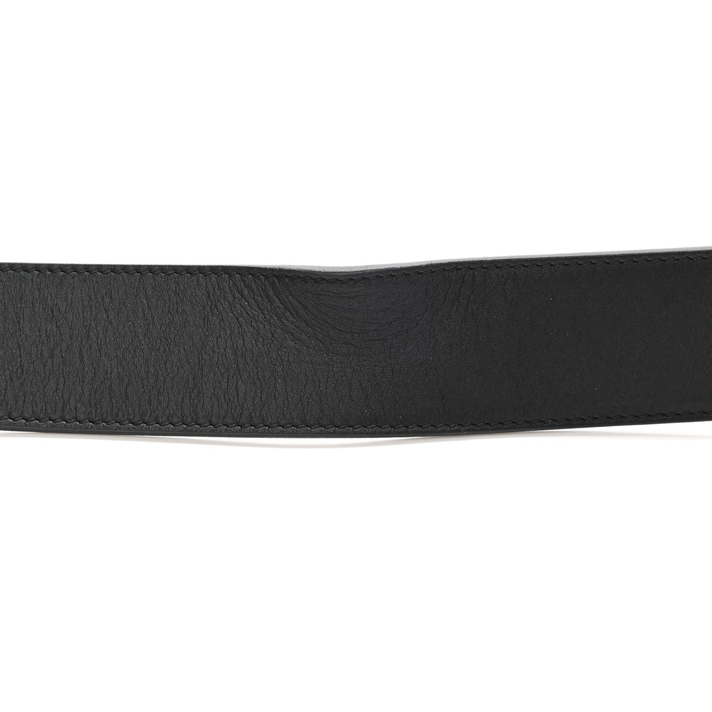 Moon Calfskin Pearl Double G 40mm Belt 90 36 Black Cream