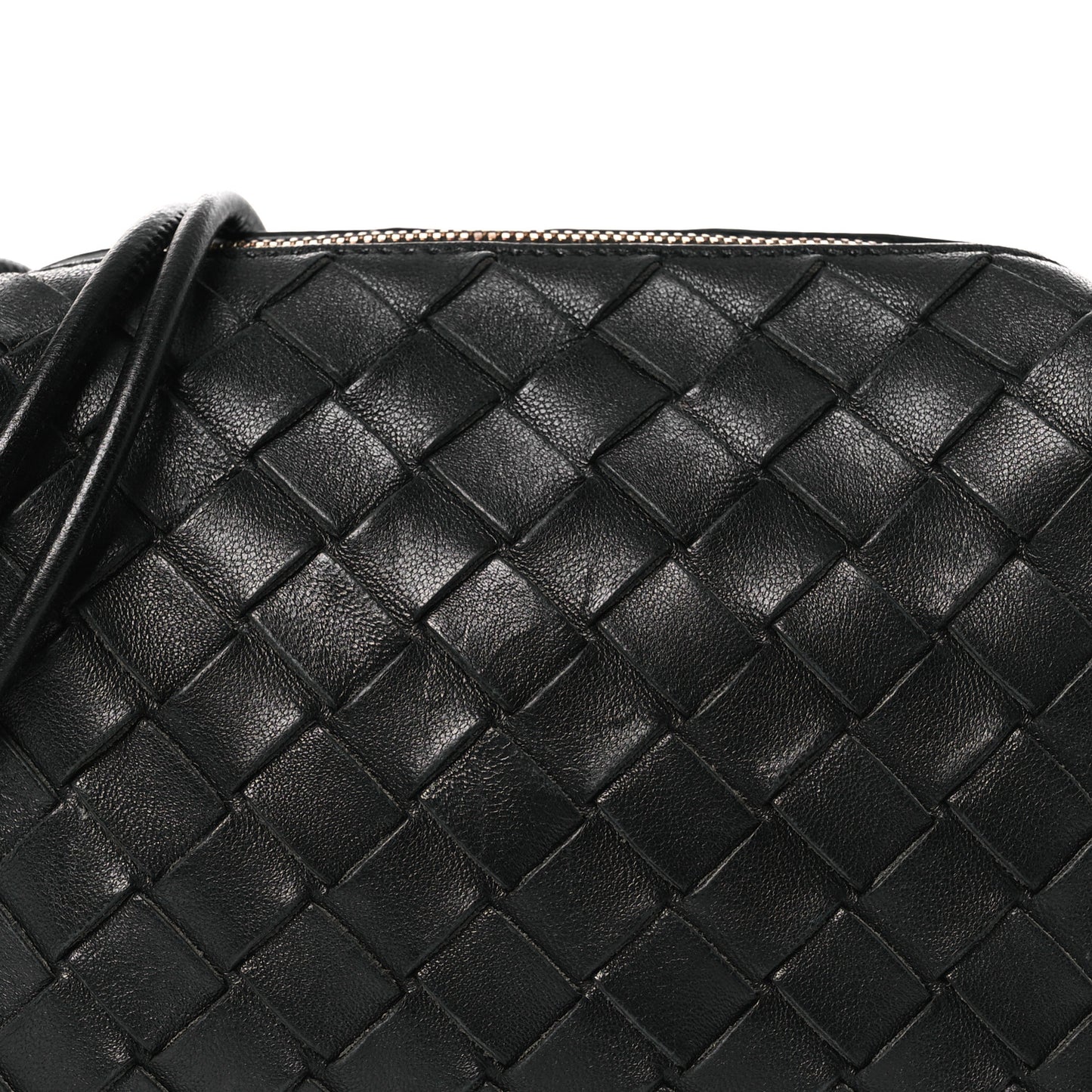 Nappa Intrecciato Mini Loop Camera Bag Black