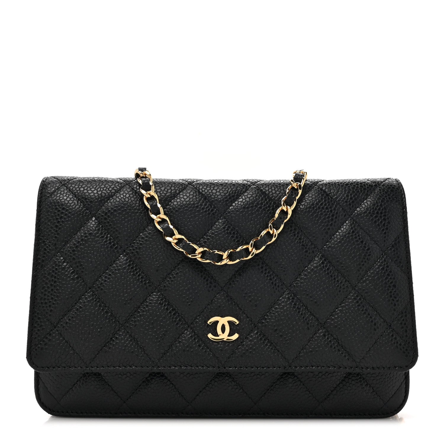 Chanel Caviar Quilted Wallet on Chain WOC Black 1 of 12