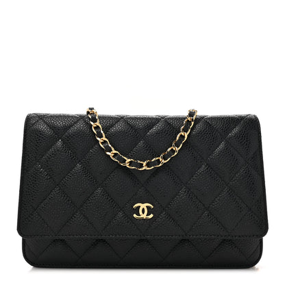 Chanel Caviar Quilted Wallet on Chain WOC Black 1 of 12
