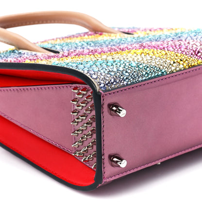 Christian Louboutin Calfskin Crystal Nano Paloma Rainbow 9 of 10