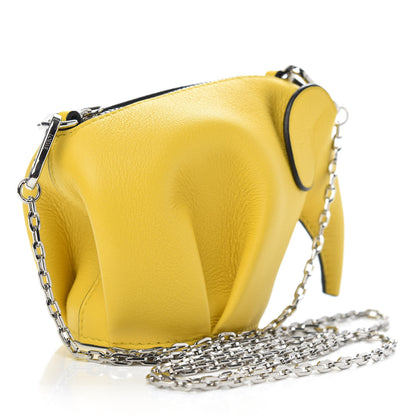 Loewe Calfskin Mini Elephant Crossbody Bag Yellow 3 of 6