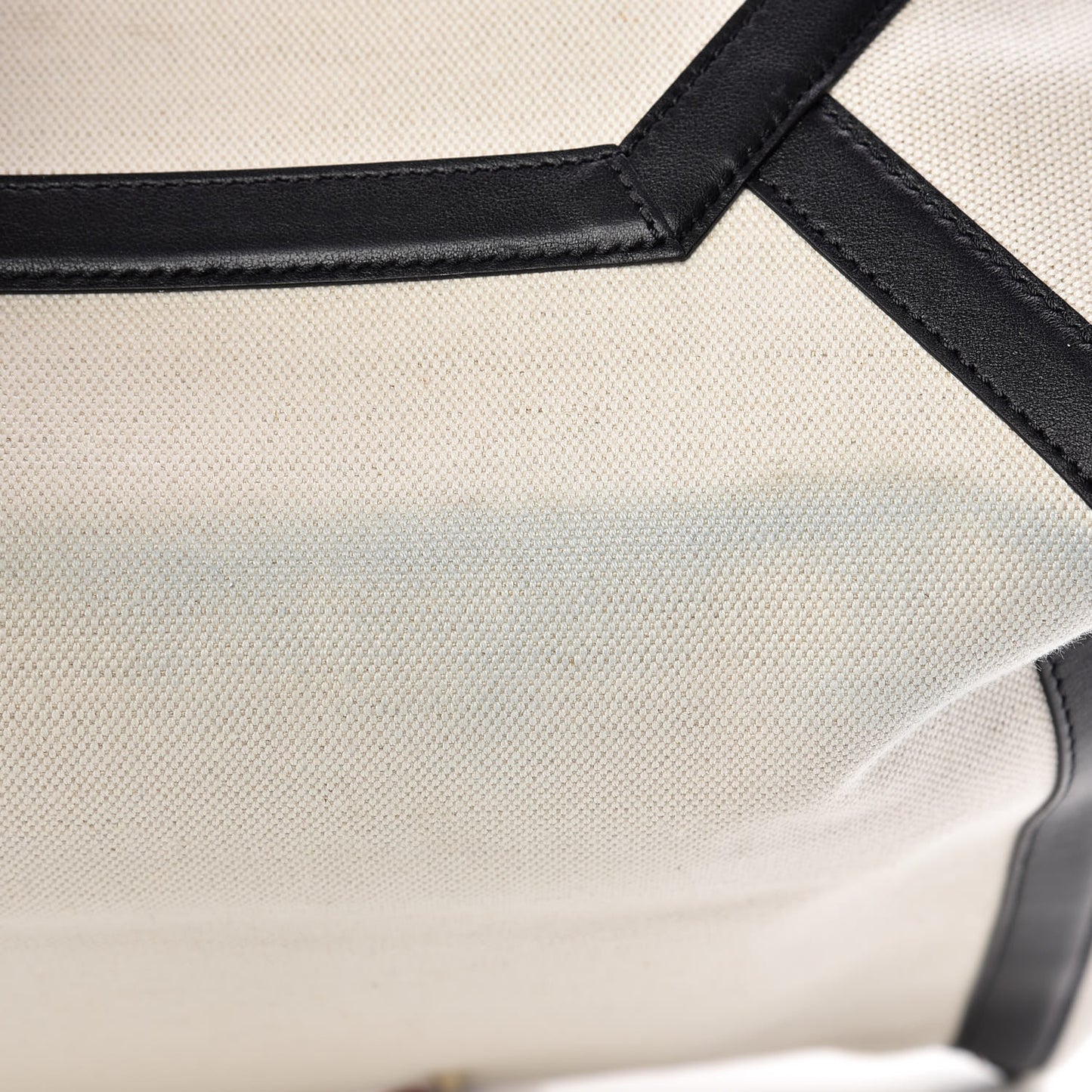 Canvas Calfskin VLTN Print Small Rockstud Tote Naturale Black