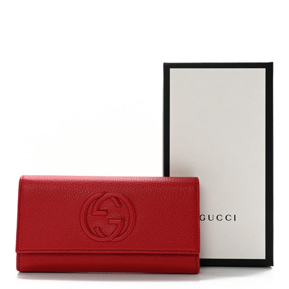 Gucci Cellarius Calfskin Soho Continental Wallet Vibrant Red 9 of 9
