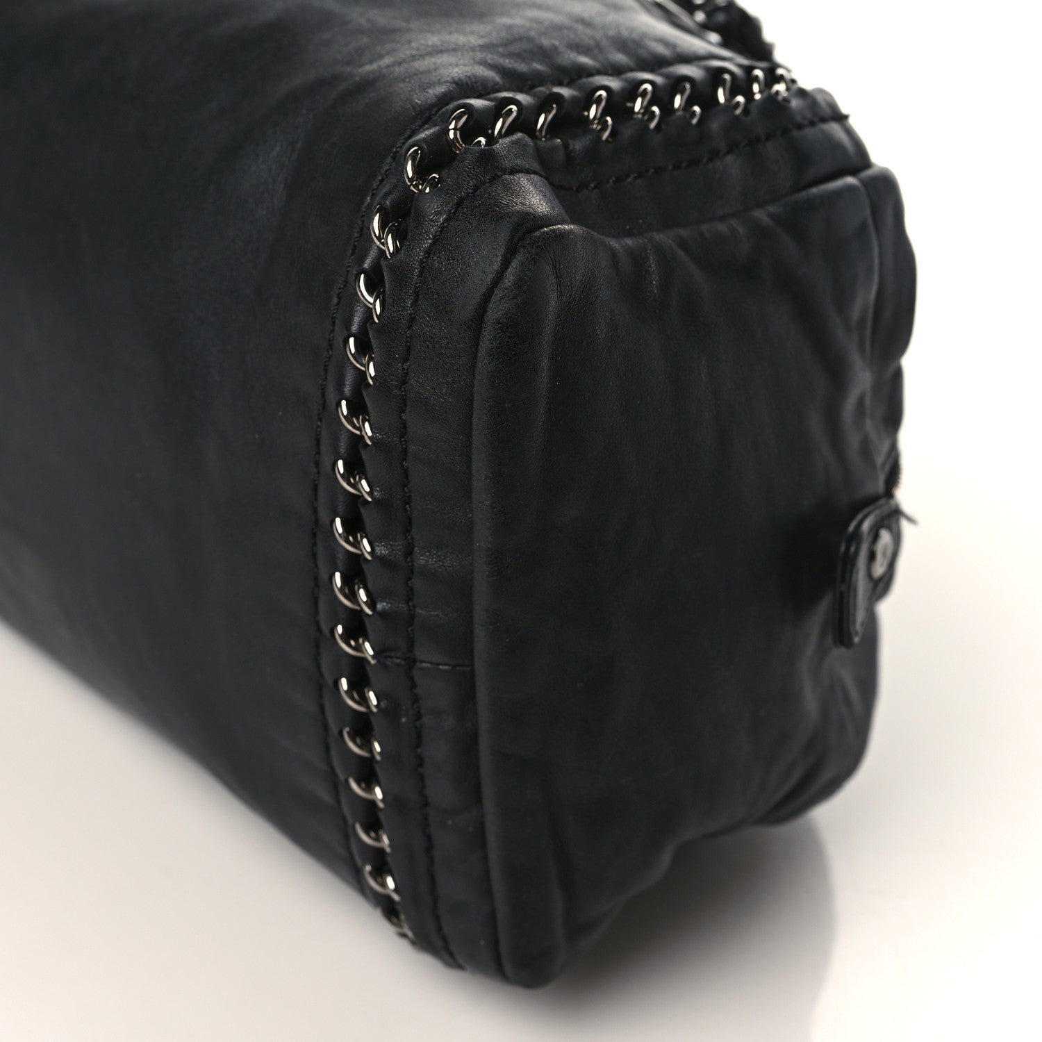 Chanel Goatskin Medium Luxe Ligne Bowler Black 7 of 9