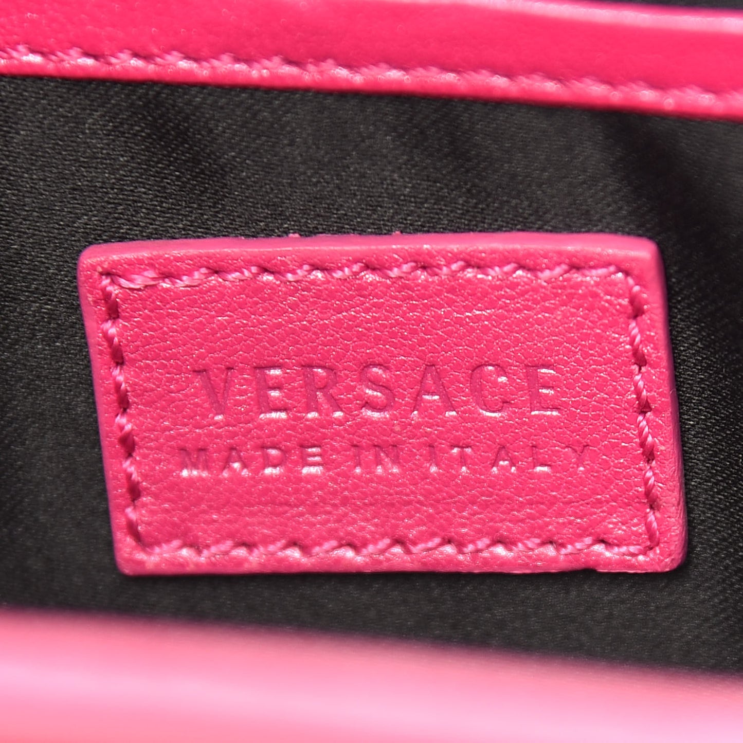 Patent Calfskin Large Signature Tote Pink