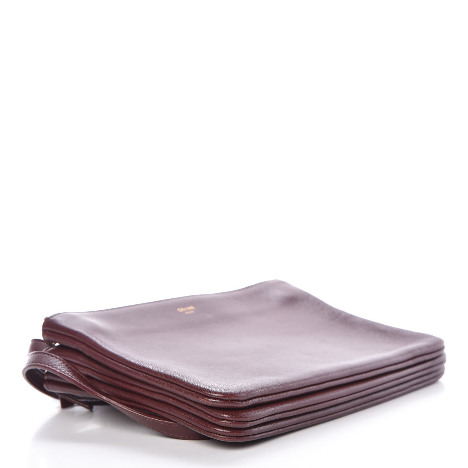 Celine Lambskin Small Trio Crossbody Bag Burgundy 4 of 10