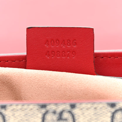 Gucci GG Supreme Monogram Calfskin Medium Padlock Shoulder Bag Beige Blue Hibiscus Red 7 of 11