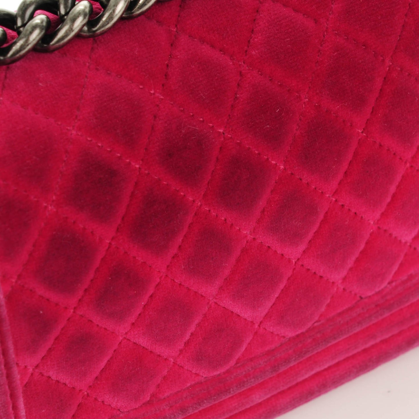 Velvet Quilted Small Boy Flap Pink