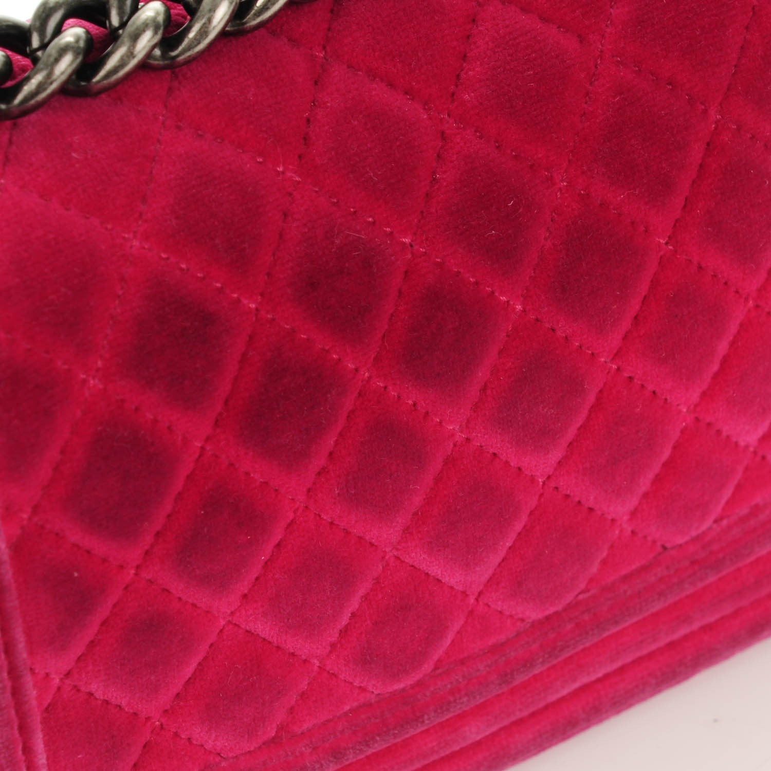 Chanel Velvet Quilted Small Boy Flap Pink 8 of 8