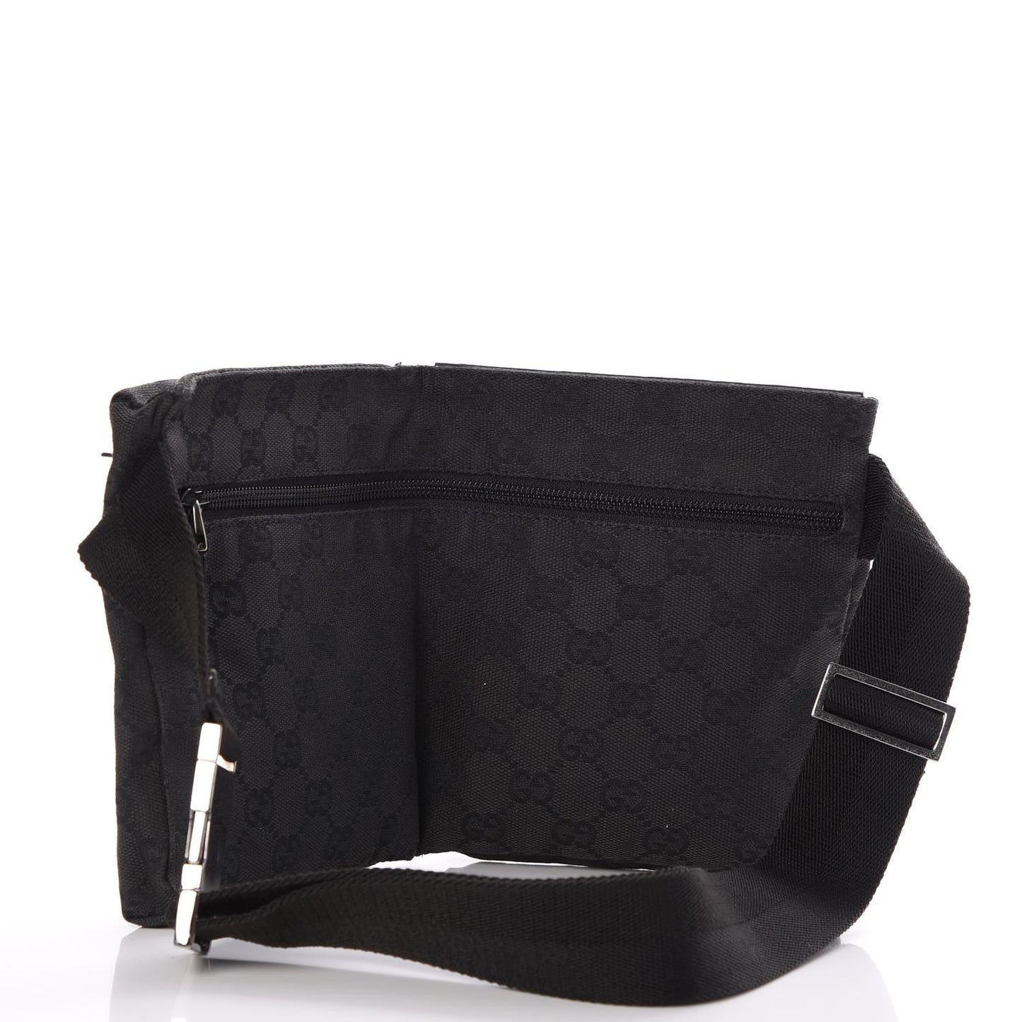 GG Monogram Double Pocket Belt Bag Black