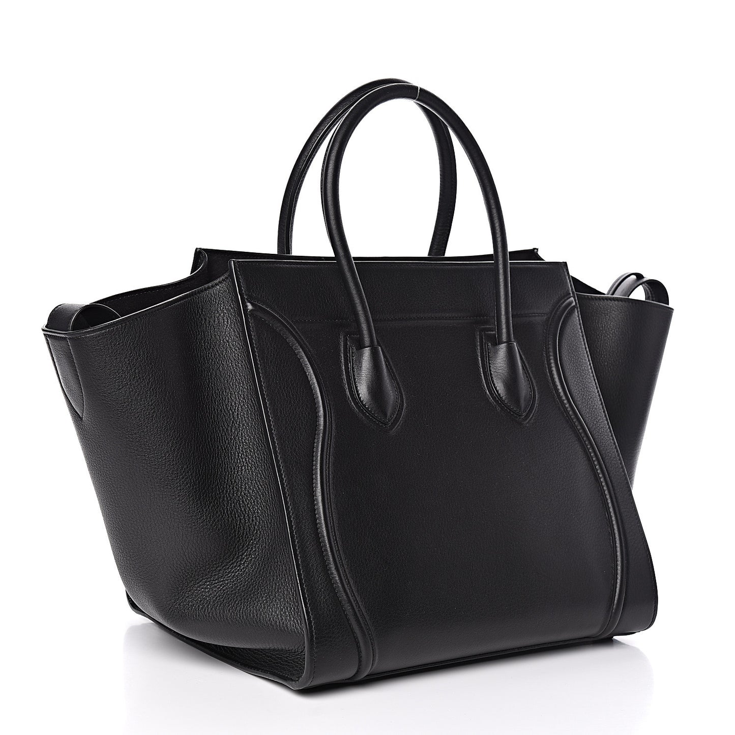 Supple Calfskin Medium Phantom Luggage Black