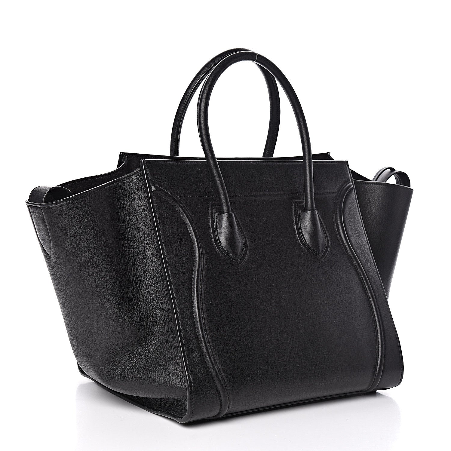Celine Supple Calfskin Medium Phantom Luggage Black 3 of 9