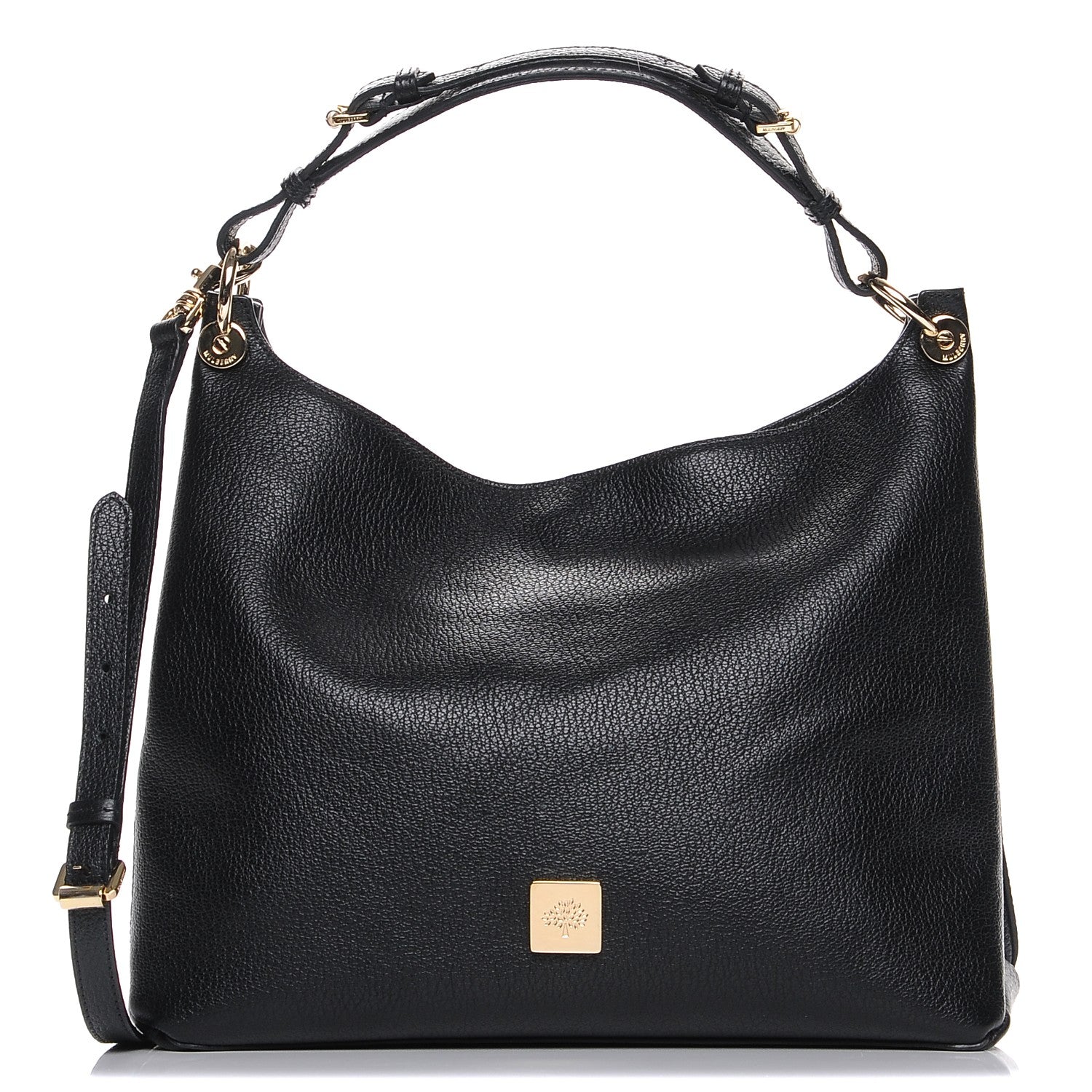 Mulberry Goat Printed Calfskin Small Freya Hobo Black 1 of 10