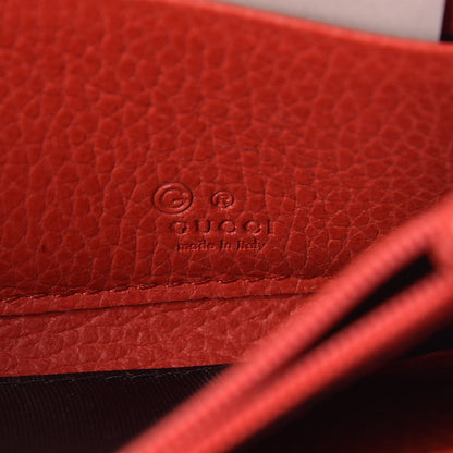 Gucci Pebbled Calfskin Donna Long Wallet Red 6 of 6