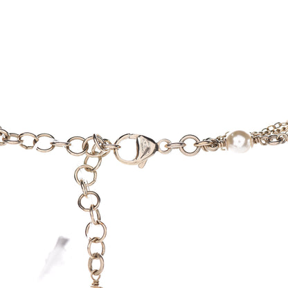 Chanel Pearl Chain CC Multi Strand Necklace Gold 5 of 6