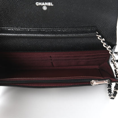 Chanel Caviar Quilted Wallet On Chain WOC Black 5 of 11