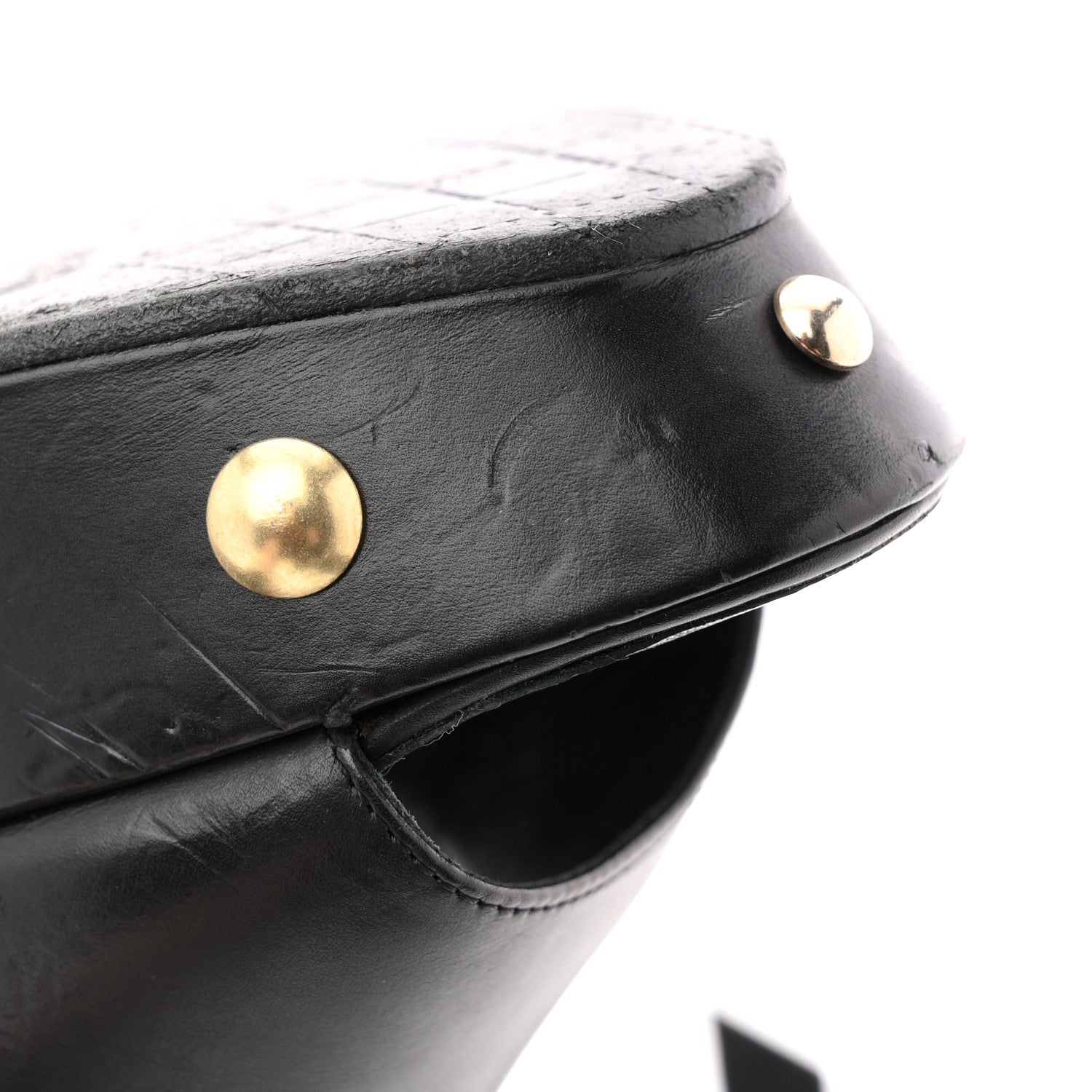 Chanel Calfskin Studded Platform Pumps 40.5 Black 11 of 11