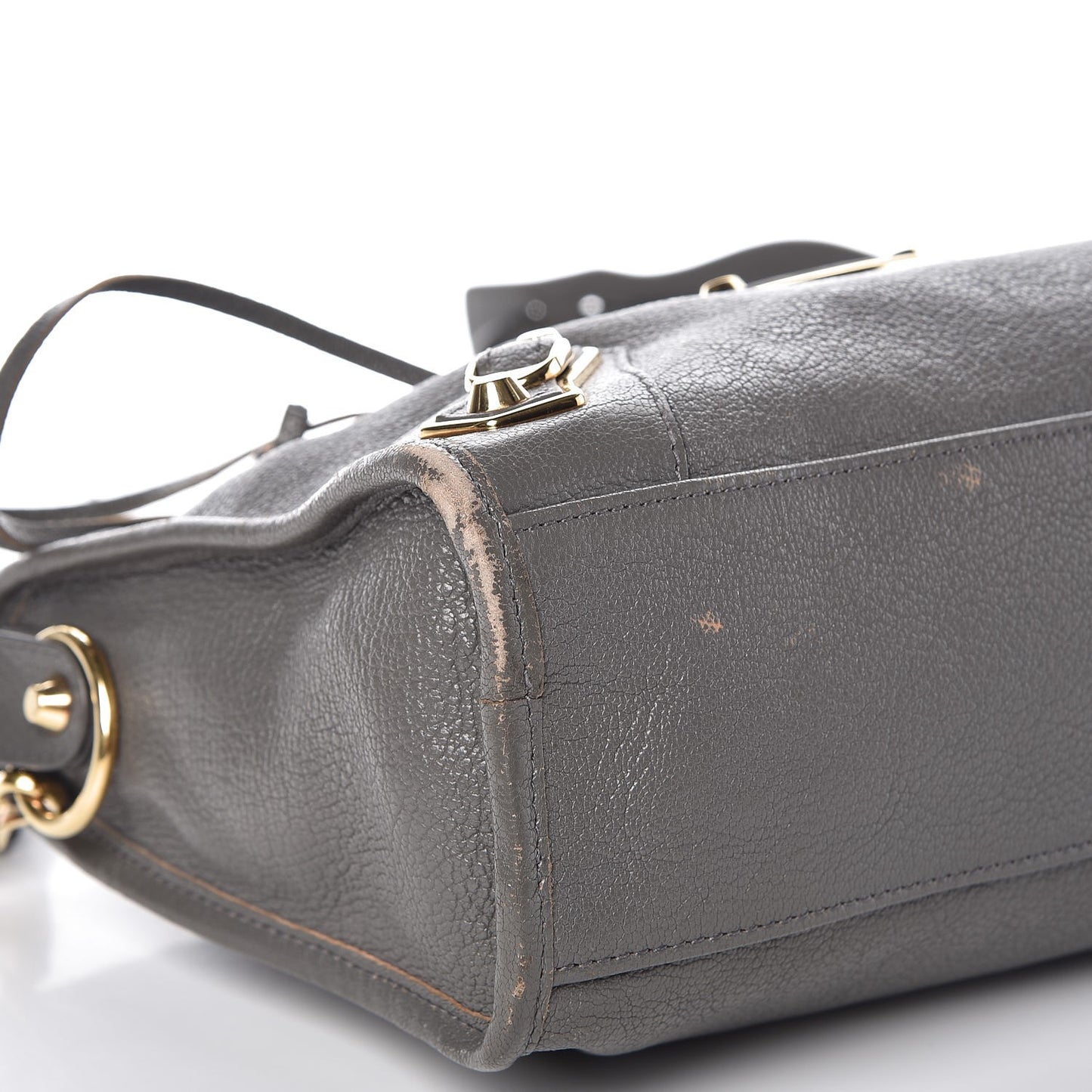Chevre Gold Metallic Edge Hardware S City Gris Acier