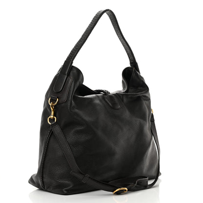 Gucci Deerskin Large Hip Bamboo Hobo Dark Cocoa 3 of 28
