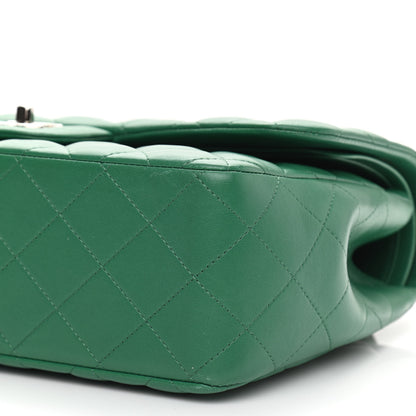 Chanel Lambskin Quilted Jumbo Double Flap Green 9 of 11