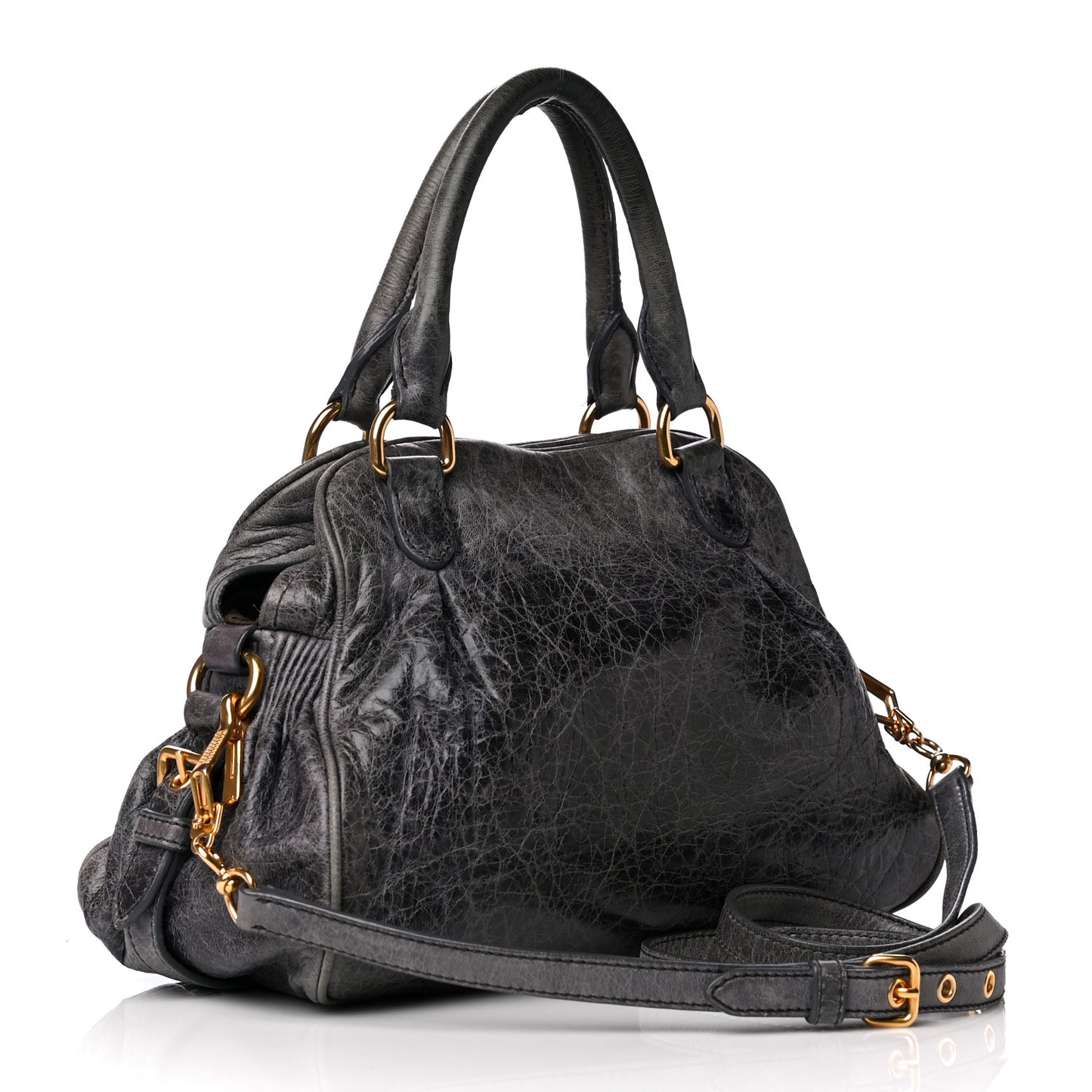 Vitello Lux Zip Tote Black