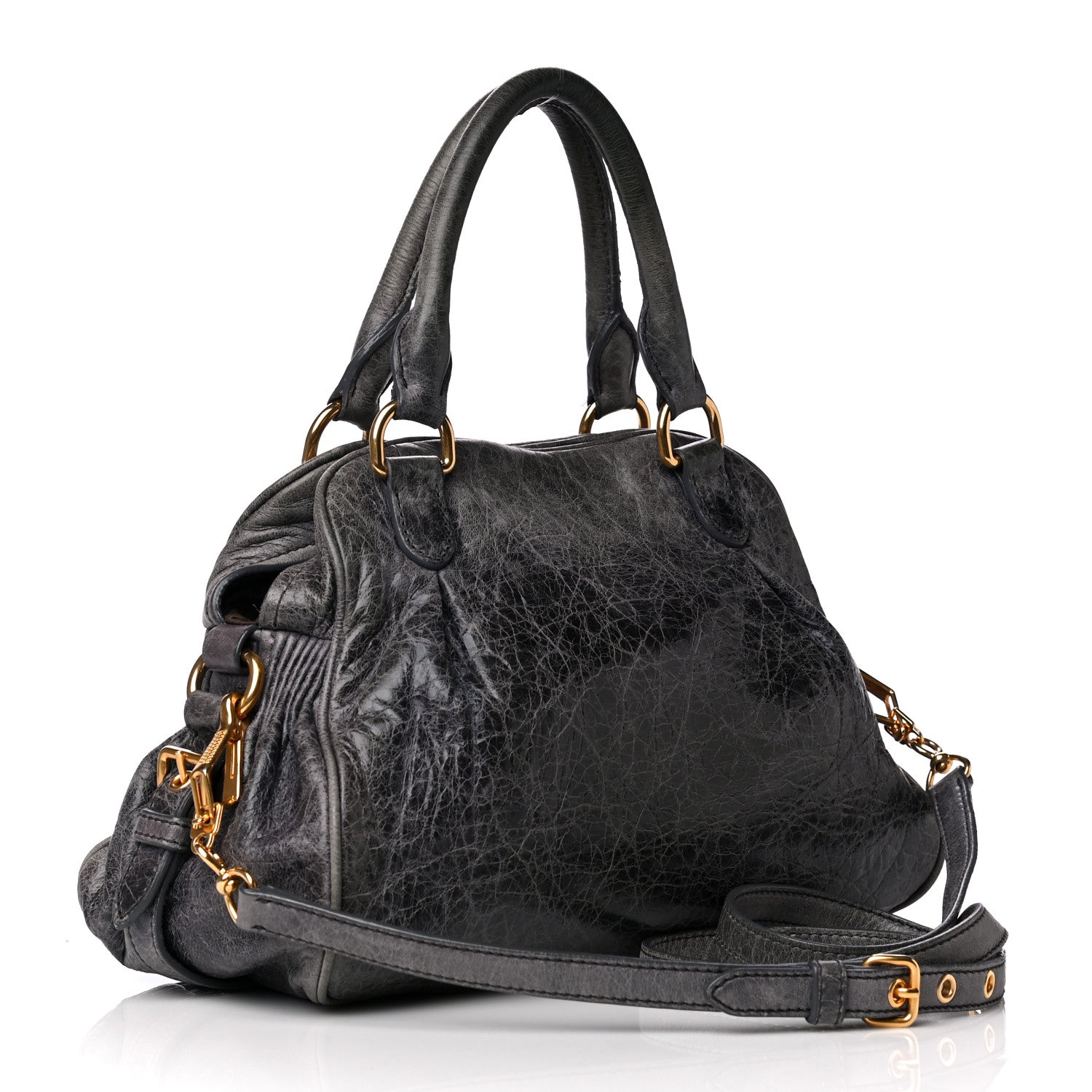 Miu Miu Vitello Lux Zip Tote Black 4 of 15