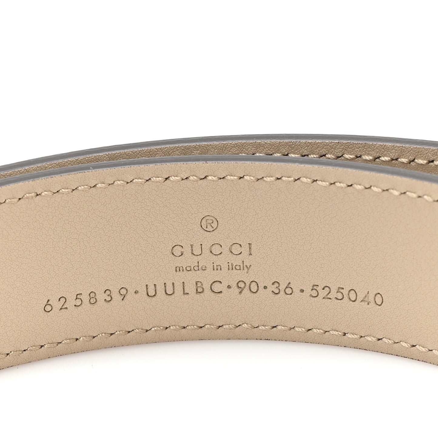 GG Supreme Monogram Matte Plutone Calfskin Double G 40mm Belt 90 36 Beige Ebony Mystic White