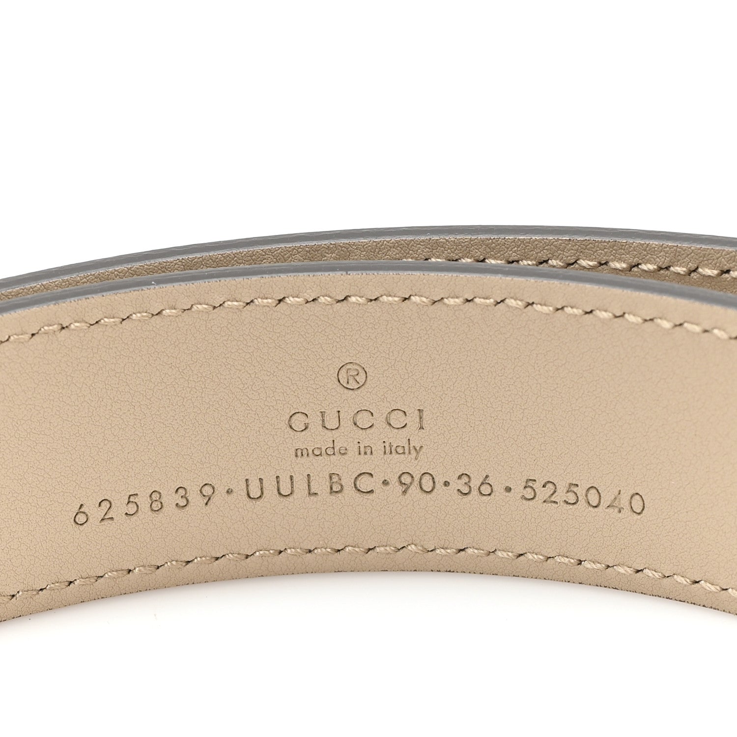 Gucci GG Supreme Monogram Matte Plutone Calfskin Double G 40mm Belt 90 36 Beige Ebony Mystic White 3 of 5