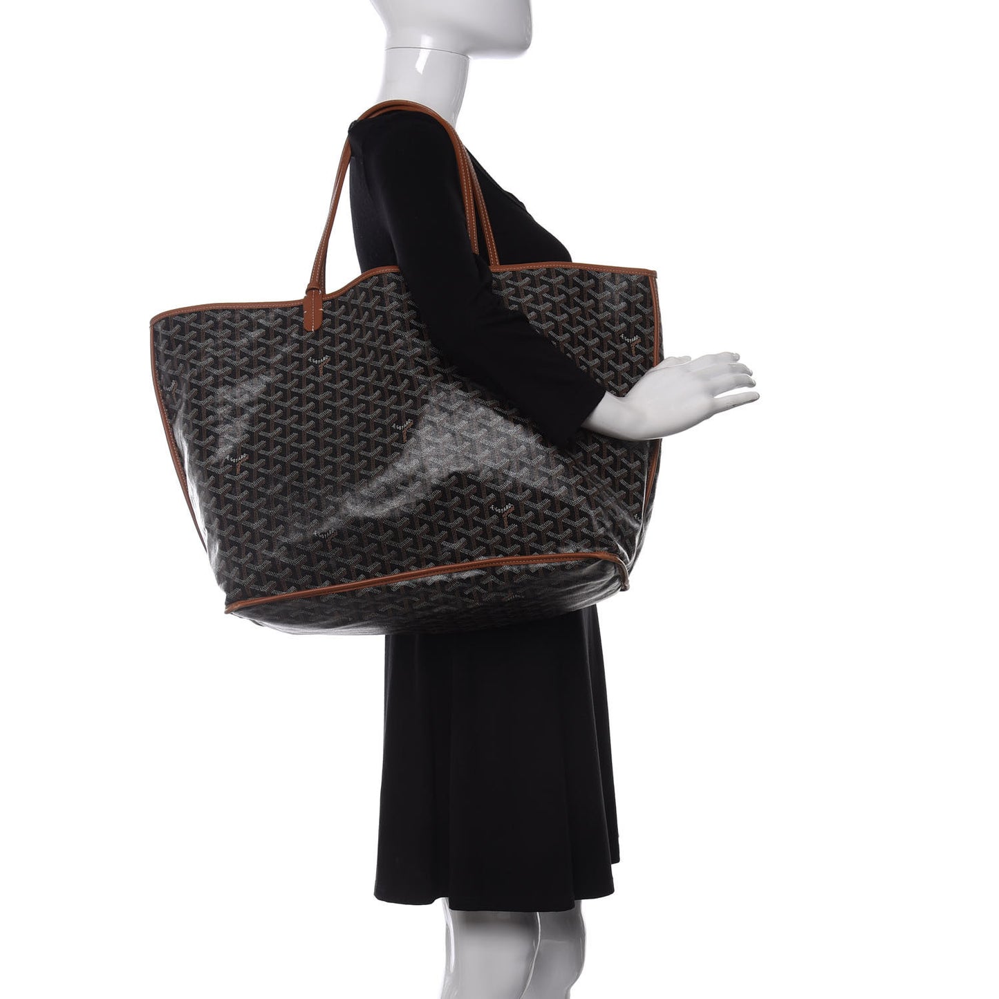 Goyardine Reversible Anjou GM Black Gold