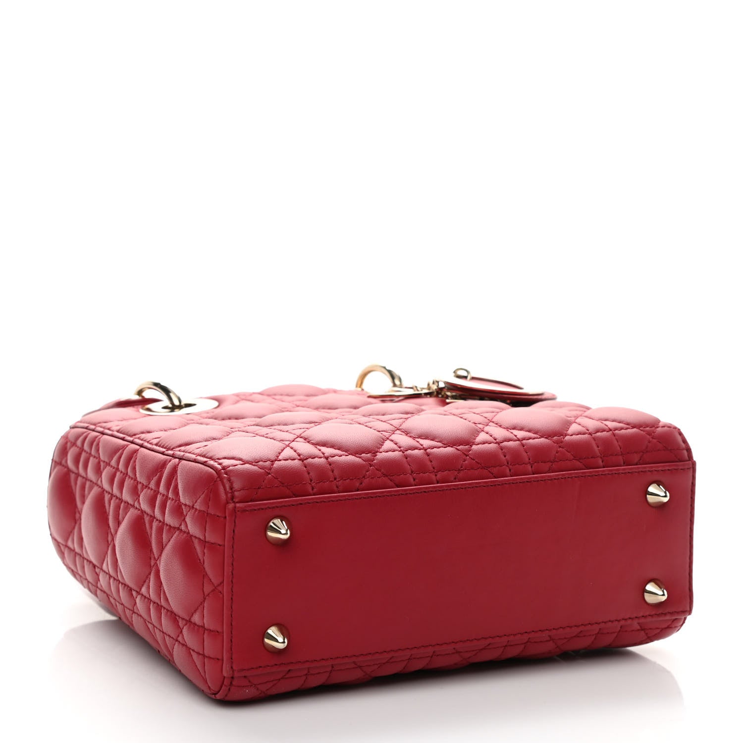 Christian Dior Lambskin Cannage Small My ABCDior Lady Dior Red 4 of 9