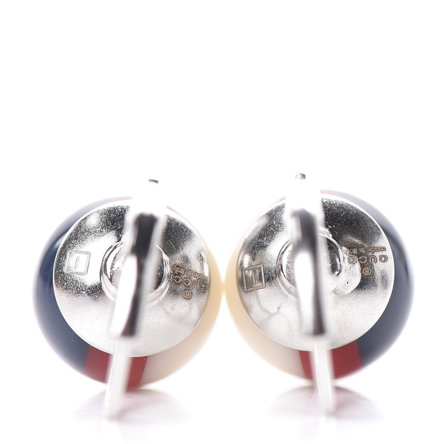 Gucci Resin Web Earrings Red Blue White 3 of 8