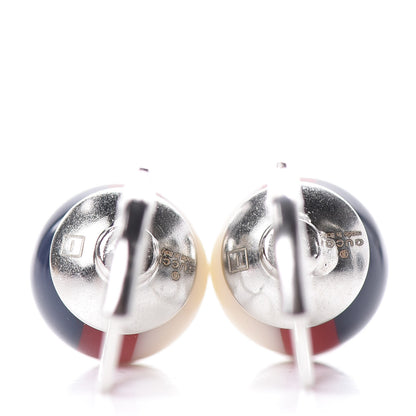 Gucci Resin Web Earrings Red Blue White 3 of 8