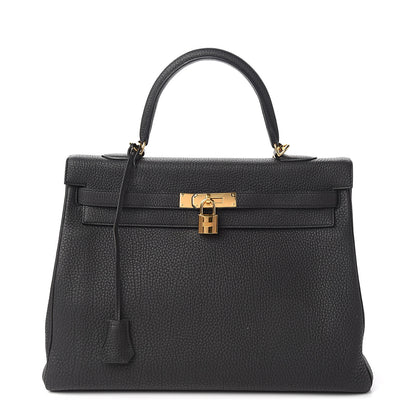 Hermes Togo Kelly Retourne 35 Black 1 of 8