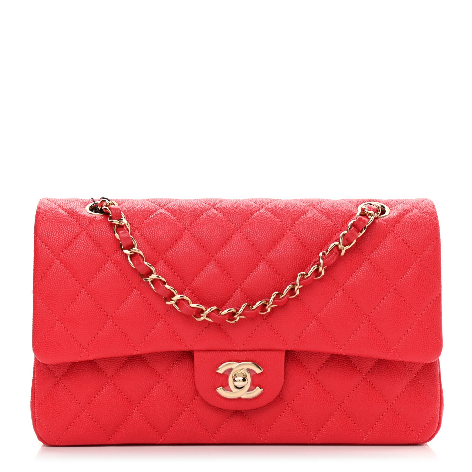 Chanel Caviar Quilted Medium Double Flap Red 1 of 9