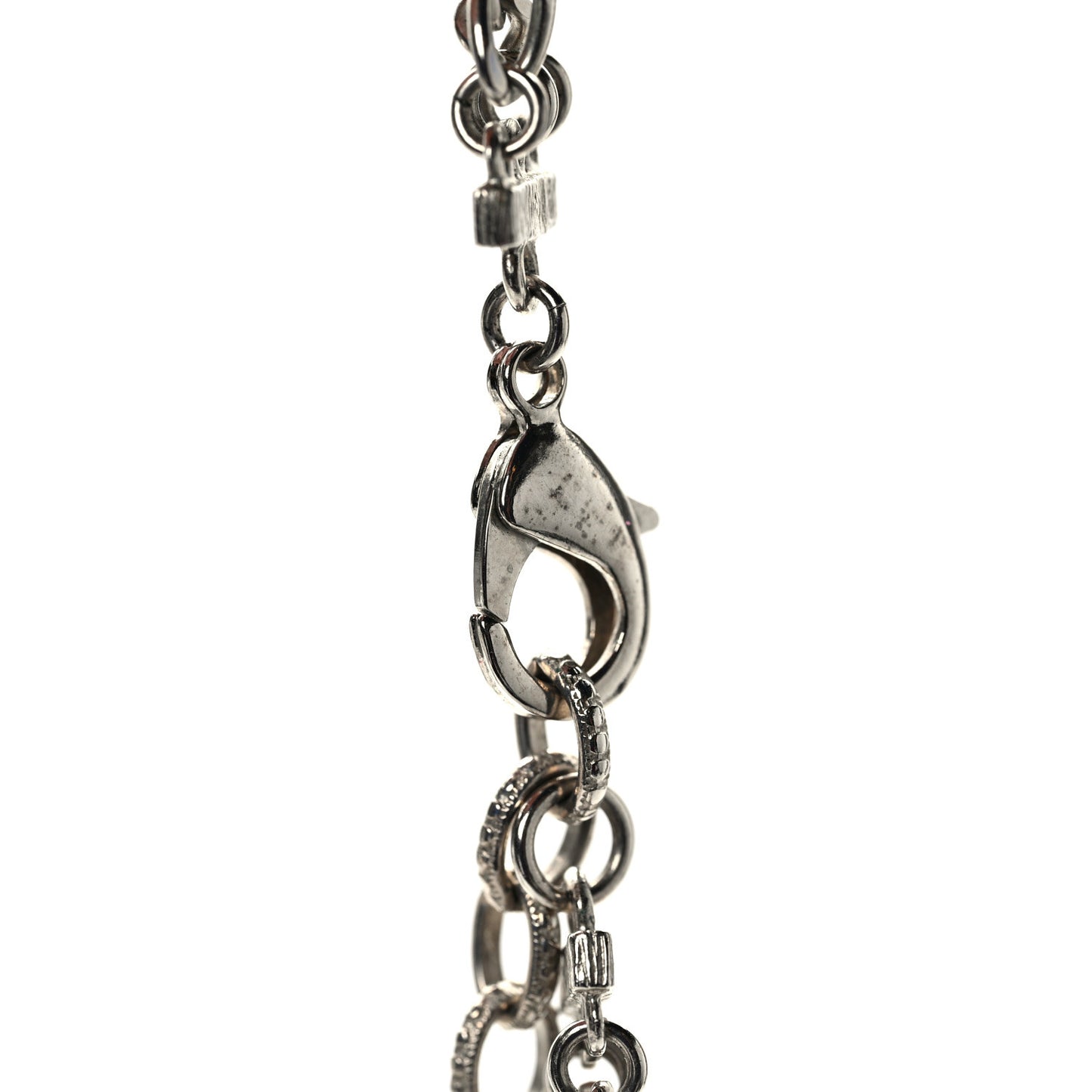 Crystal CC Multi Strand Long Chain Necklace Gold