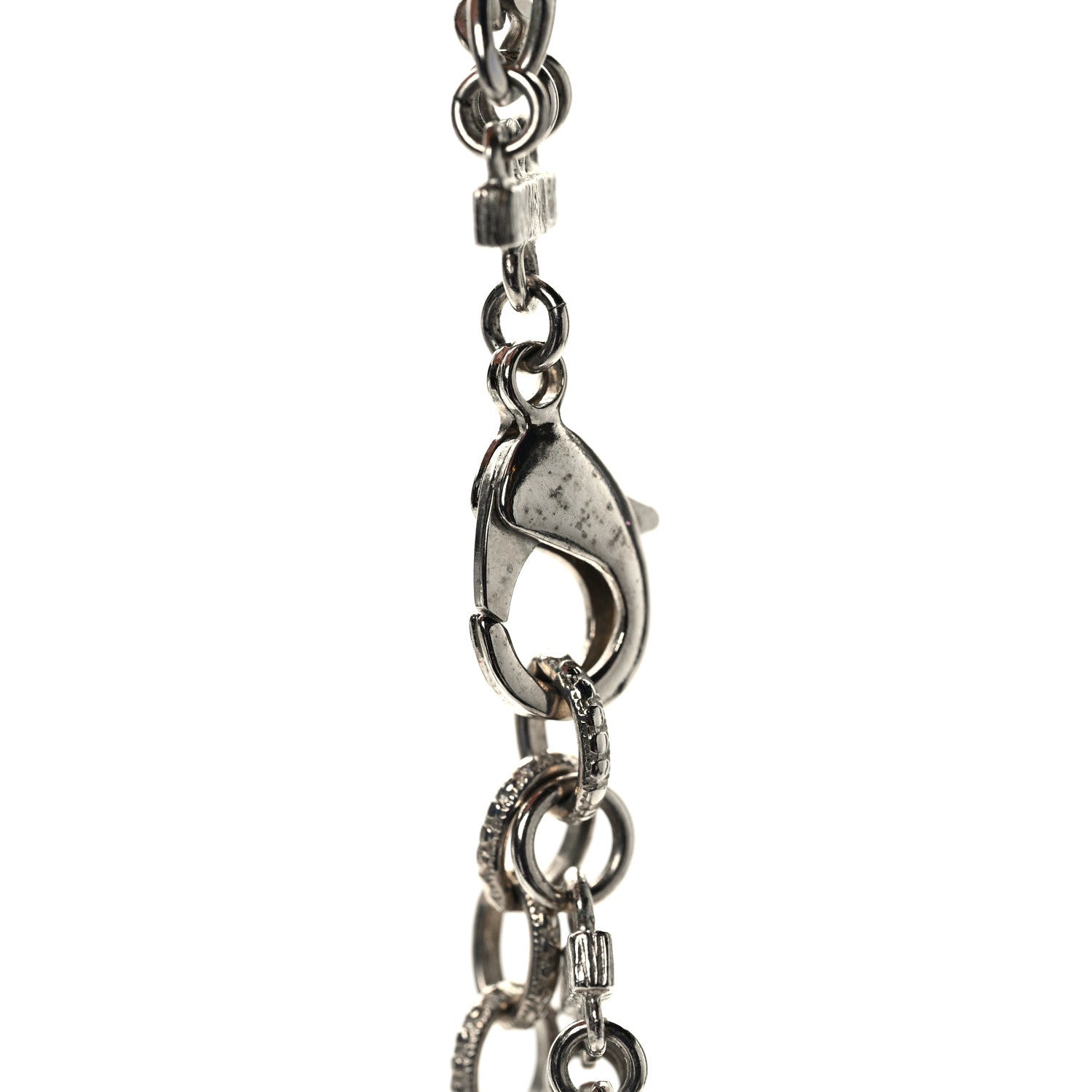Chanel Crystal CC Multi Strand Long Chain Necklace Gold 5 of 6