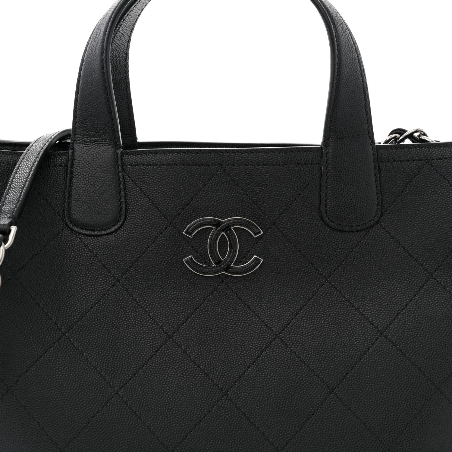 Chanel Caviar Stitched Medium Lady Coco Shopping Tote Black 8 of 10
