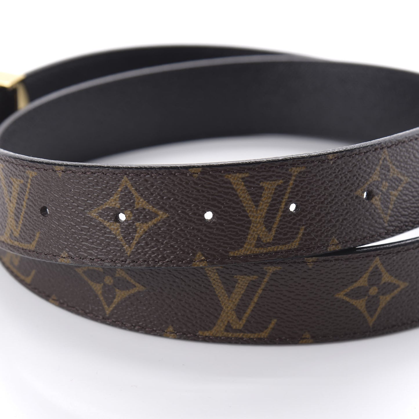 Calfskin Monogram 30mm LV Initiales Reversible Belt 90 36 Black
